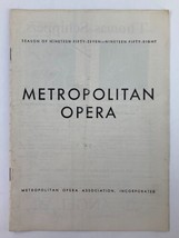 1958 Metropolitan Opera Program Blanche Thebom &amp; Carlo Bergonzi in Carmen - £13.41 GBP