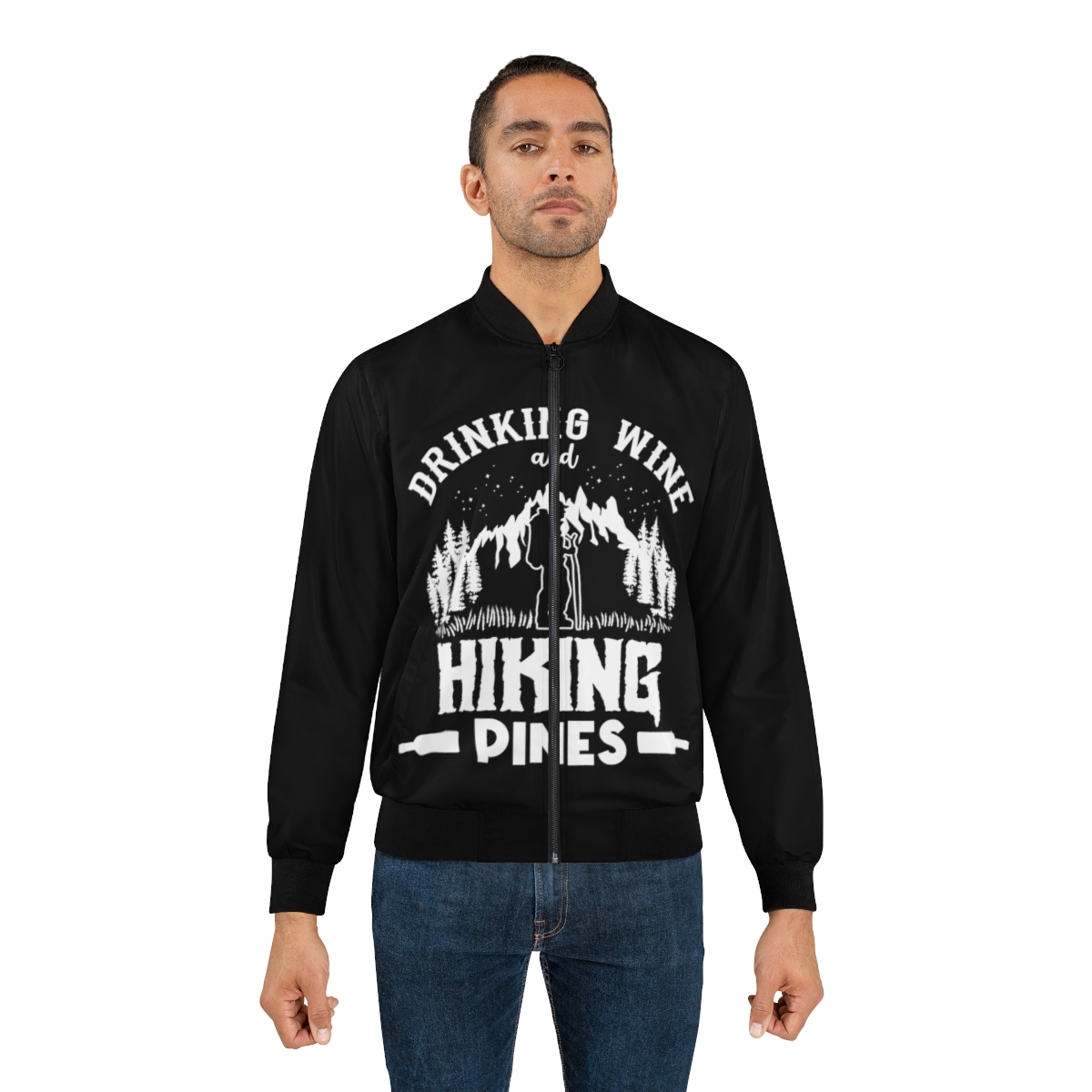 Primary image for Men's All-Over Print Bomber Jacket: Hike in Style With Nature-Inspired Art