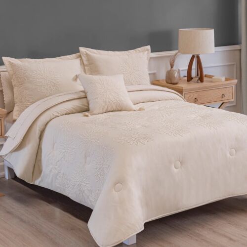 Primary image for ASTURIAS EUROPEAN DESIGN EMBROIDERED REVERSIBLE COMFORTER SET 6 PCS QUEEN SIZE