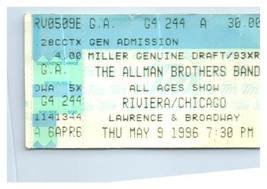 Allman Brothers Bande Concert Ticket Stub Peut 9 1996 Chicago Illinois - $41.52