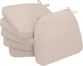 Aaaaacessories D-Shaped Chair Cushions For Dining Chairs With Ties And, Beige - $95.99