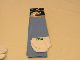 TCK Multisport Pro socks ProDRI PTWT LG blue white antimicrobial USA made - £8.04 GBP