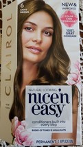 Clairol Natural Looking Nice &#39;n Easy Permanent Hair Color 6 Light Brown - £11.78 GBP