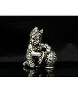 925sterling silver  laddu gopal crawling Krishna statue puja article su225 - €236,33 EUR