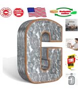 Galvanized 3D Letter G - 7 Inch Rustic Home Decoration for Living Spaces - $47.54 CAD