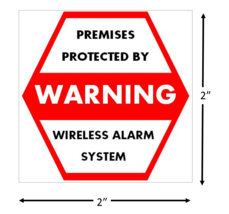 Mini Hexagon Security System Warning Stickers / 6 Pack + FREE Shipping - £4.18 GBP