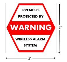 Mini Hexagon Security System Warning Stickers / 6 Pack + FREE Shipping - £4.20 GBP