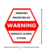 Mini Hexagon Security System Warning Stickers / 6 Pack + FREE Shipping - £4.20 GBP