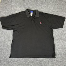 Reebok Los Angeles Angels Polo Shirt Men 2XL Black Cotton MLB Short Slee... - £9.49 GBP