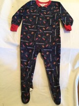 Size 2T Houston Texans football pajamas NFL Team Apparel sleeper zipper blue new - £14.37 GBP