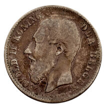1898 Belgium 50 Centimes Very Fine Condition KM #26 - $67.45