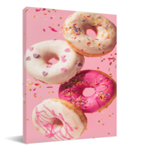 NEW! Ready To Hang Wall Art &quot;Pink Donuts&quot; Multiple Sizes Available!  - £17.57 GBP+