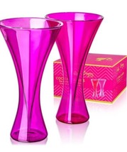 Barbie x Dragon Glassware Cocktail Glasses, Pink and Magenta Double Wall Set 2 - £27.34 GBP