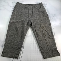 Caran New York Linen Pants Womens 2X Heather Gray Baggy Culottes Pockets - £18.42 GBP