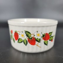 Strawberries &#39;n Cream Dish Stoneware Collection Ramekins Sheffield Japan  - £10.59 GBP