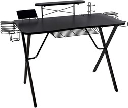 Atlantic Gaming Desk Pro – Carbon-Fiber Laminated Desktop, Heavy-Duty X-Legs, - £114.01 GBP