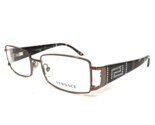 Versace Eyeglasses Frames MOD.1163-B 1013 Brown Rectangular Crystals 52-... - $98.99