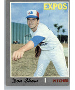 1970 Topps 476 Don Shaw  PR Montreal Expos - £0.79 GBP