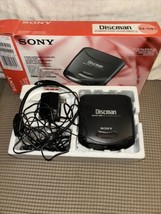 1996 Sony Discman D-141 CD Compact Player w/ Box AC Adapter Vintage TESTED - $39.56
