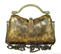 Antique Bronze Formal Evening Bag with Crystal Accents - £23.34 GBP