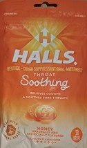 Halls Honey Flavor Throat Soothing Menthol Cough Suppressant 8 bags - £31.58 GBP