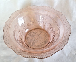 Federal Depression Glass Pink Patrician 8 1/2&quot; Large Round Berry or Serving Bowl - $27.71