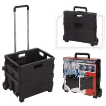 H&amp;S Collection Trolley Aluminium with Folding Crate PP - £22.79 GBP