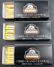 Lot of Three (3) Grand Central Casino Matchbook Matchbox Tukwila WA Wash... - $13.99