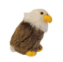 Wild Republic Audubon Birds Bald Eagle chirps 6&quot; Tall Plush Stuffed Animal Sound - £7.98 GBP
