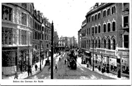 Old Town Street Plymouth Before The German Air Raids Postcard - £15.66 GBP