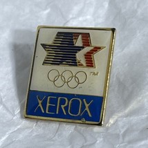 Xerox 1984 Los Angeles Olympics Logo USA Olympic Rings Lapel Hat Pin - $7.95