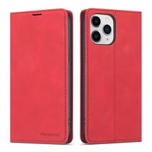 for iPhone 15 PRO (Color: RED) High-End Leather Wallet with Magnetic Fli... - $52.00