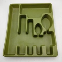 Vintage Rubbermaid Green Utensil Flatware Silverware Tray Drawer Organiz... - $10.29