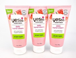 Yes To Watermelon Daily Hand Cream All Skin Types 3oz Lot of 3 - $16.40