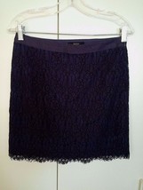 Forever 21 Ladies Navy Lace MINI-SKIRT-JR M-LINED-RAYON/COTTON/NYLON-WORN Once - £3.75 GBP