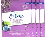 4 St Ives Revitalizing Acai Blueberry &amp; Chia Seed Oil Hydrating 1 Ct She... - $18.99