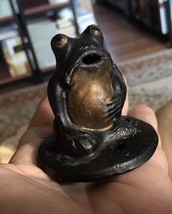 Vtg Pottery Maybe Vantine?  Frog Incense Burner Top Aesthetic Unique Censor - £19.14 GBP