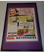 1937 Hellman&#39;s Mayonnaise Framed 11x17 ORIGINAL Vintage Advertising Poster - $69.29