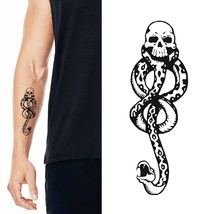 20 Sheet Halloween Death Eater Tattoo Death Eater Mark Tattoo Temporary Mark Mam - £16.43 GBP