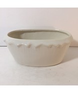 McCoy Pottery Planter Dish White Cream With Zig Zag Edge - £20.95 GBP