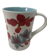 Starbucks Coffee Mug Ceramic Floral 12 oz 2004 Tapered  Tea Cup Retired - $14.32