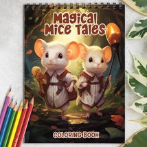 Magical Mice Tales Spiral-Bound Coloring Book for Adult to Stress Relief, Unwind - £16.29 GBP