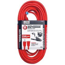 Master Electrician 02408ME 50-Feet Round Vinyl Extension Cord, Red - $51.26