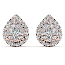 Authenticity Guarantee 
14K Rose Gold 1/2ct TDW Diamond Pear Shape Cluster St... - £534.32 GBP