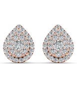 Authenticity Guarantee 
14K Rose Gold 1/2ct TDW Diamond Pear Shape Clust... - $669.99