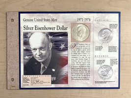 1971 Eisenhower .80 Silver Dollar in Presentation Card/COA - £19.73 GBP