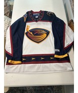 VINTAGE CCM NHL ATLANTA THRASHERS WHITE EMBROIDERED JERSEY MENS XL Extra... - $3,049.36 MXN