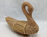 Wicker Duck Rickshaw Imports Desk Figurine Decor 8&quot; - $43.55