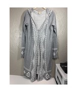 Lucky Brand Aztec Hooded Open Front Cardigan Sweater Womens Size Medium - $41.98 CAD