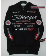  Dodge Charger Adult Hoodie Embroidered  Cotton Jacket  Black JH Design - £78.65 GBP